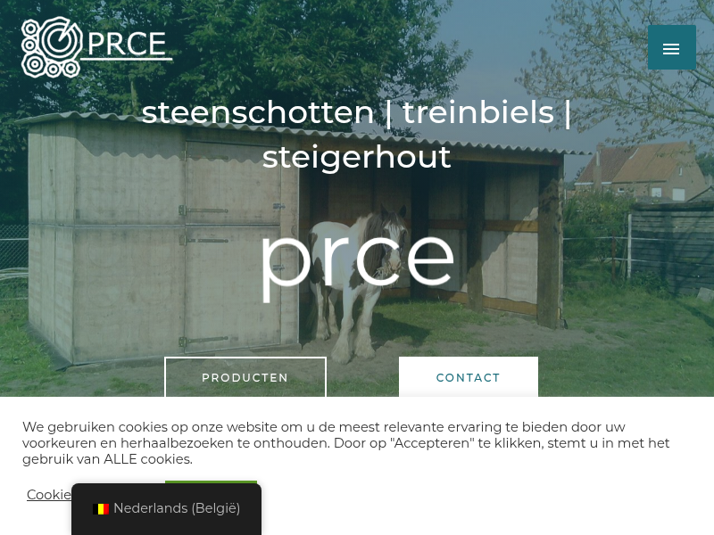 Laatste screenshot van prce.be