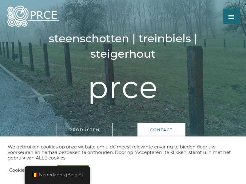Laatste screenshot van prce.be